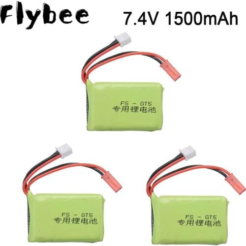 Li-ion Battery for FS GT5 2.4G 6CH Transmitter FPV Racing Drone RC Quadcopter RC toy Parts 7.4V 1500mAh lipo battery JST Plug 2S