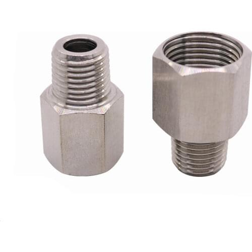 M10 M14 M16 M20 1/8" 1/4" 3/8" 1/2" BSP Male To Female Thread 304 Stainless Steel Socket High Pressure Resistant Pipe Fitting
