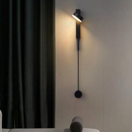 Minimalist Nordic bedroom bedside wall lamp modern living room aisle creative LED dimming lamp designer hotel decorative lamps