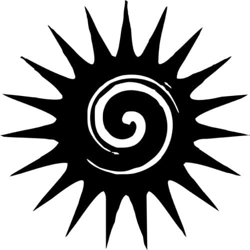 MIGNATIS - Sun Label Sticker Sticking With Spiral Shape Inside Mural Art Decal For Car Window Loptop Decoration Vinyl Stickers W
