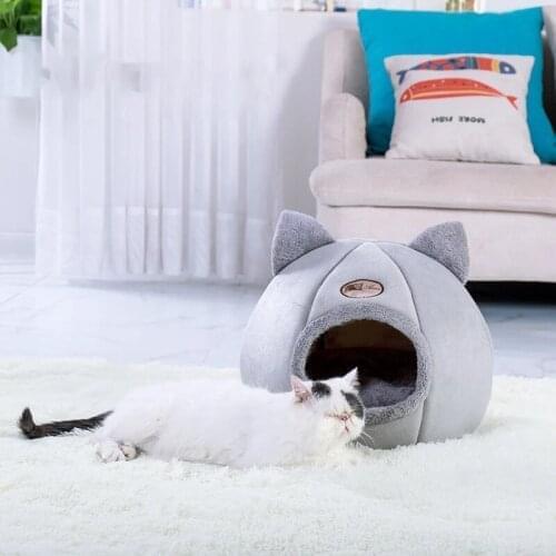 New Deep sleep comfort in winter cat bed little mat basket for cat house products pets tent cozy cave beds Indoor cama gato
