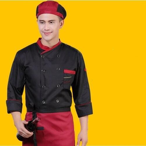 Hotel Chinese Restaurant Cooking Work Wear Long Sleeve Western Restaurant Chefs Jacket Cake Kitchen Service Cooking Uniform 18