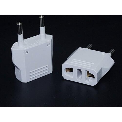 EU Plug Adapter US To EU AC Power Plug Travel Converter Electrical Household European Adapter Round Pin Plug