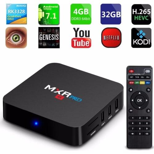 4GB RAM 32GB ROM MAX MXR PRO Android 8.1 Smart TV Box RK3328 Quad Core 2.4GHz/5.0GHZ WiFi BT VP9 H.265 UHD MXRpro 4K Player