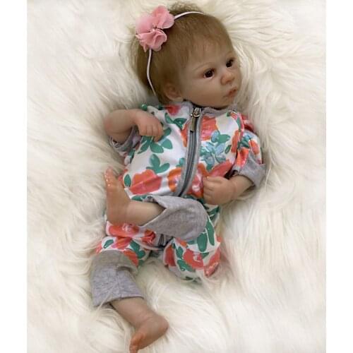 Adolly 20 Inch Realistic Reborn Baby Doll Soft Weighted Simulation Silicone Vinyl Newborn Lifelike Boy Girl Toy ad20c0011