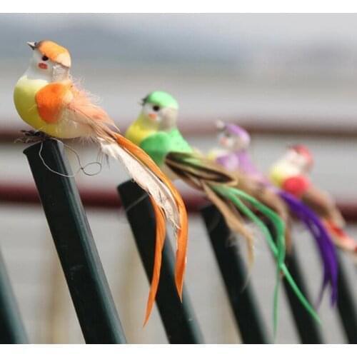 Creative Home Garden Wedding Decoration Artificial Foam Feather Simulation Bird DIY Party Crafts Ornament Props