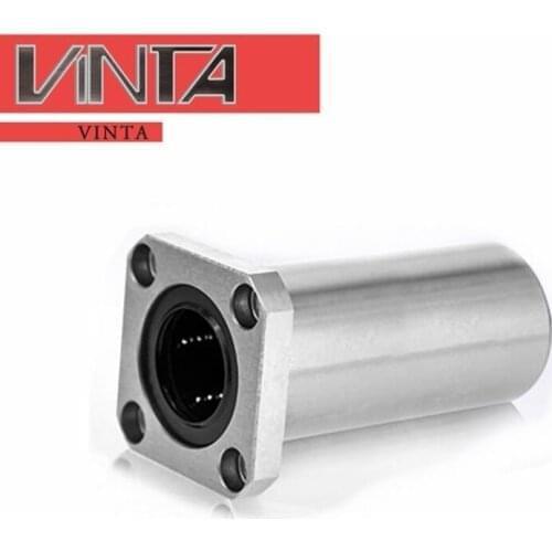 Extended Square flange linear bearing 1pcs/lot LMK6 8 10 12 13 16 20 25 30 35 40 50LUU rolamentos CNC Linear bearings Shaft Ball
