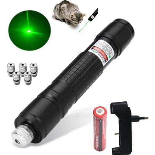 Green laser pointer 018 high power equipment adjustable focus laser head + 1850 battery + charger laser pointer combination