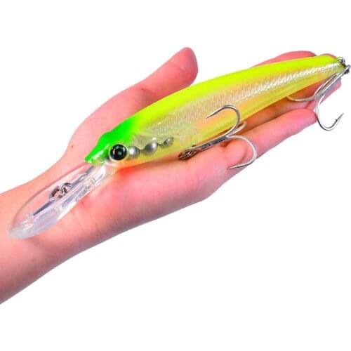 1pc Big Minnow Lure Fishing lure 46.5g 19.5cm with 2/0# Hooks 10 color Fishing Bait Big Hard Bait Tackle