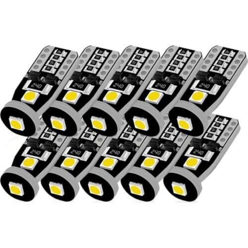 10pcs/lot T10 5050 3led CANBUS Error Bulbs 12V White Color Car Bulbs Reading Light Tail Lights Side Marker Lights