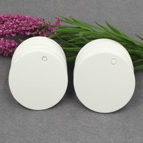 200 Pcs 4cm DIY Round Head Label Luggage Kraft Paper Tags Brown Wedding Note Blank Price Tag Hang Tag Kraft Gift