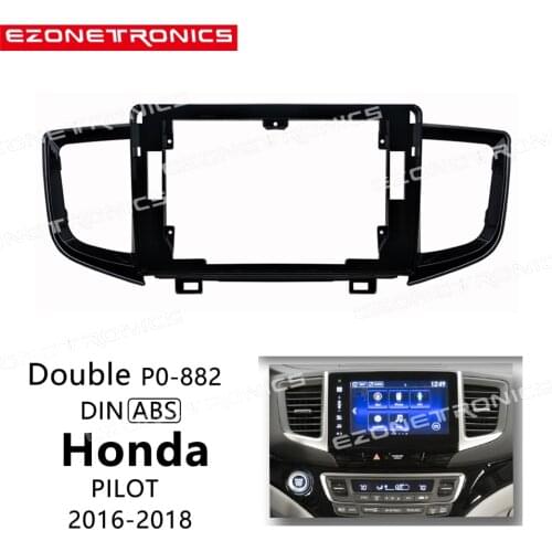 2Din 1din Car DVD Frame Audio Fitting Adaptor Dash Trim Facia Panel 10.1inch For Honda PILOT 2016-2018 Double Din Radio Player