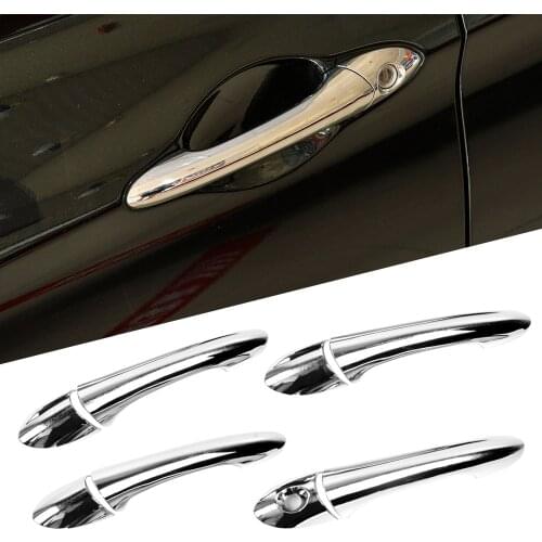 4 Sets Chrome Door Handle Cover Trim Moulding ABS Fit for Hyundai Sonata I45 YF 2011 2012 2013 2014
