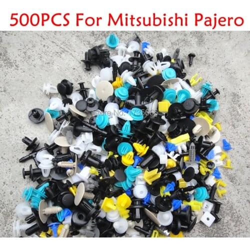 500 Pcs For Mitsubishi Pajero Mini Rvr Montero Sport Outlander Space Star Mirage Montero Car Mixed Auto Bumper Rivet Retainer