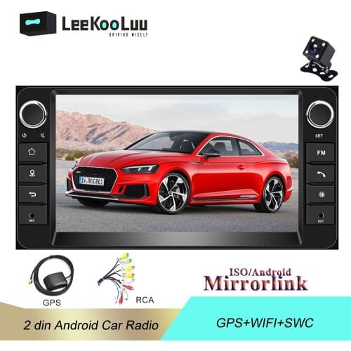 LeeKooLuu 2 din Car Radio Android Car Multimedia player Stereo HD Radio Autoradio Bluetooth WIFI GPS MirrorLink FM Audio Player