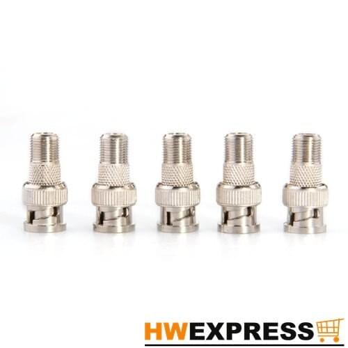 BNC Male Plug to F Female Jack Adapter Coax Connector Coupler CCTV Camera