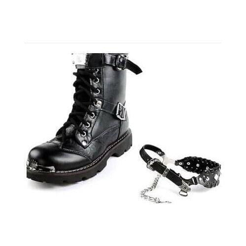 Rock Punk Bar Stage Show Rivet Boots Chain Shoes Accessories Cool Shoes Jewelry Hiphop Anklet