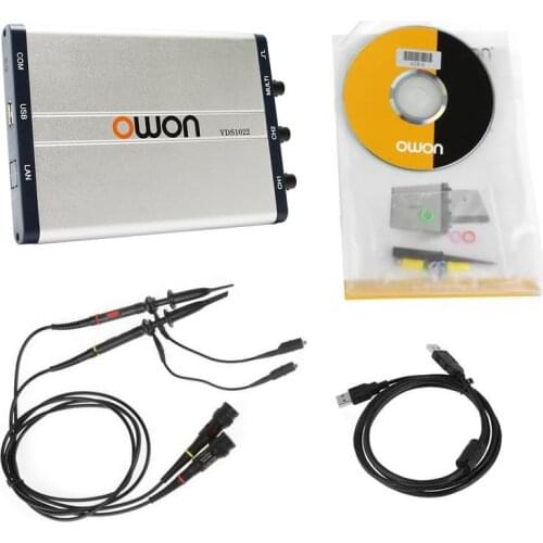 OWON VDS1022 / VDS1022I 25MHz 100MSa/s Sample Rate 2/ 4 Channels PC Digital Oscilloscope