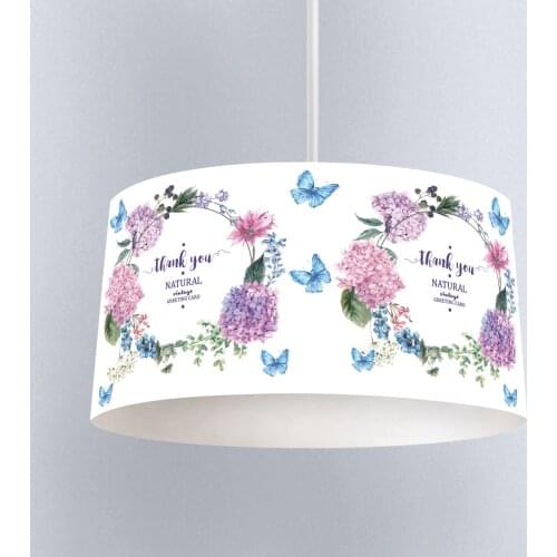 Lamp For Kids Bedrooms Light Chandelier for Living Room Childrens Room Flower Crown Pink Blue Natural Model 025