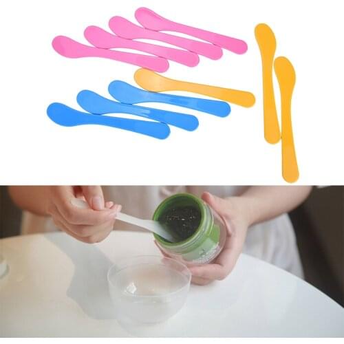 10Pcs Mini Cosmetic Spatula Disposable Scoop Makeup Spoon Mask Cream Spoon Eye Cream Stick Make Up Face Beauty DIY Tool Kits