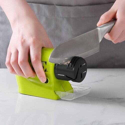Multifunction Electric Knife Sharpener Automatic Knife Ginder Sharpening Stone Motorized Knife Whetstone Kitchen Accessories