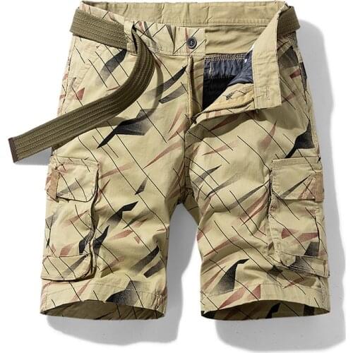 2021 New Spring Men Cotton Print Mens Shorts Clothing Summer Casual Breeches Bermuda Fashion Jeans For Beach Pants Men Short