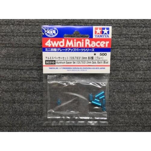 10pcs Original Tamiya Mini 4WD Parts Aluminum Spacer Set Four-wheel Drive Accessories Limited Tube 12/6.7/6/3/1.5mm 95310