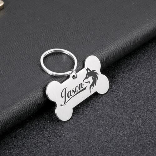 Personalized Dog Tag Custom Pet Puppy Cat ID Tag Dog Collar Accessories Engraved different styles Name Number for Dogs Cats