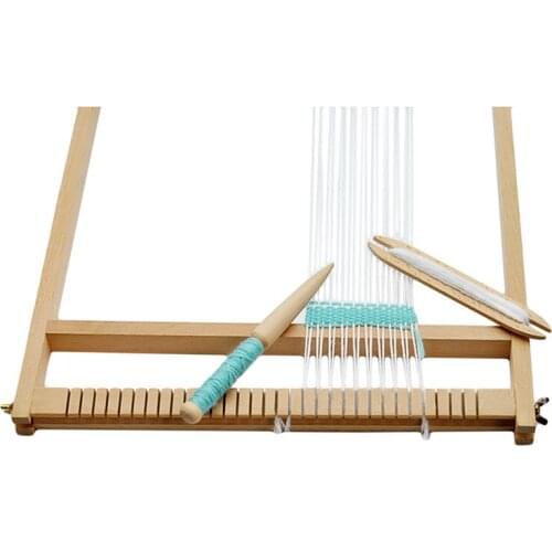 Useful New 1PC DIY Weaving Tool Wood Woven Sweater Scarf Tapestry Bobbin Stick Single Head Solid Crochet Hook DIY Loom Tools