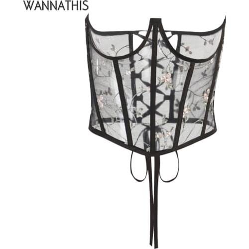 WannaThis Belts for Women Lace Floral Wide Belt Elegant Women Bandage Female Stretchy Rope Laceup Transparent Corsets Summer2021