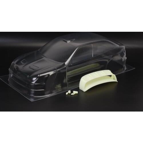 Team C TC074 1/10 Xsara WRC, 190mm clear body with wings for HSP HPI Kyosho Losi Tamiya