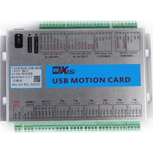 USB Mach4 cnc controller card 2000Khz pluse 16input 8output IO for CNC Router Milling Machine
