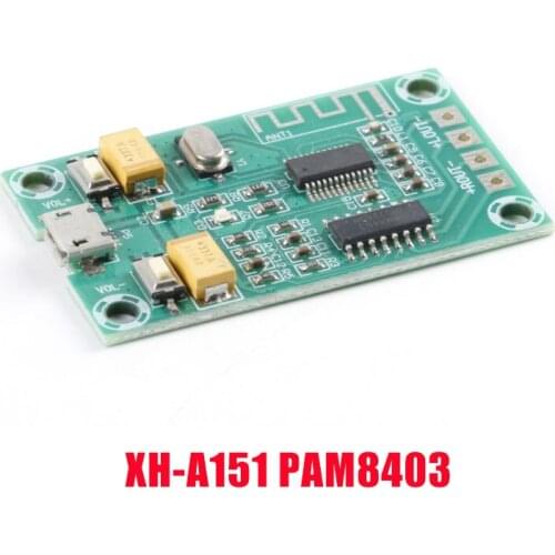 XH-A151 PAM8403 Bluetooth Digital 3W+3W Dual Double 3W 2CH 2 Channel Class D Audio Amplifier Board 5v Module Replace Class AB