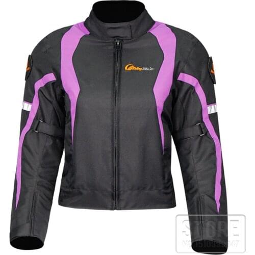 Woman Motorcycle Waterproof jackets 4 seasons femal riding jacket motorbike protection racing jackets Slim warm jacket