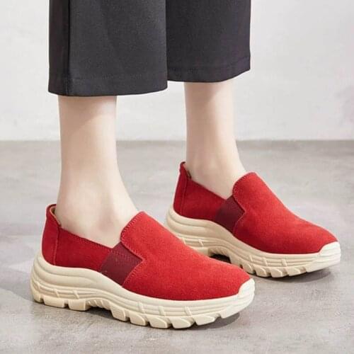Large Size Womens Shoes Autumn and Winter New Dad Shoes Womens Fashion Sports Casual Shoes Thick Bottom All-Match Muffin Mom