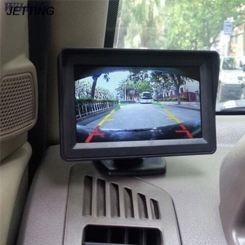 1Pcs Car 4.3'' LCD RearView Monitor Night Vision Reverse Image Waterproof LED Camera Car Monitors accessories