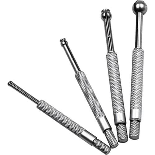 4pcs/set 3-13mm Adjustable Inner Diameter Gauge Hand Measuring Tools Carbon Steel Small Hole Measurement Telescopic Gauge
