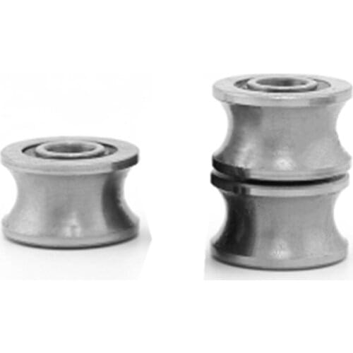 5pcs/Lot U22 T22 8x22.5x14.5x13.5mm U Groove Bearing Steel Deep Groove Ball Bearing Traces Walking Guide Rail Bearing