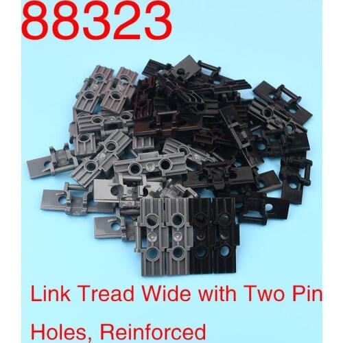 50 pcs 88323 57518 High-tech building block link Wide belt with two pin holes reinforced MOC accessories crawler construction pa