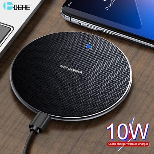 DCAE Qi Wireless Charger For Samsung Galaxy S20 S10E S9 Note 10 9 Qi 10W Quick Charging Pad for iPhone 11 Pro XS Max XR X 8Plus