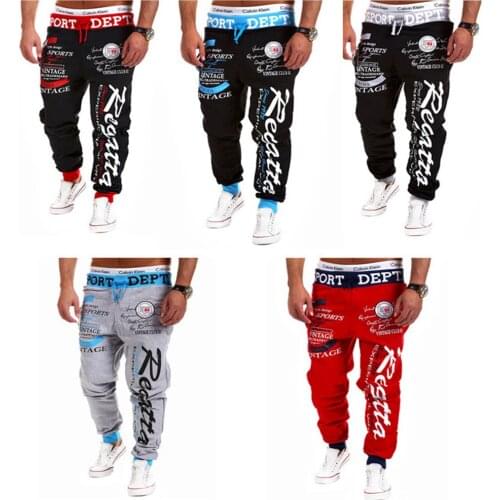 New Casual Pants Mens Drawstring Letter Printing Personality Trend Large Size Loose Sports Pant 5 Colors Optional Free Shipping