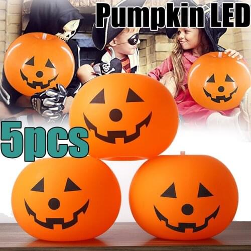 5pc/lot Halloween Decoration Balloon Lights Led Glowing Pumpkin Light for Home Outdoor Haunted House Scary Horror Props Supplies