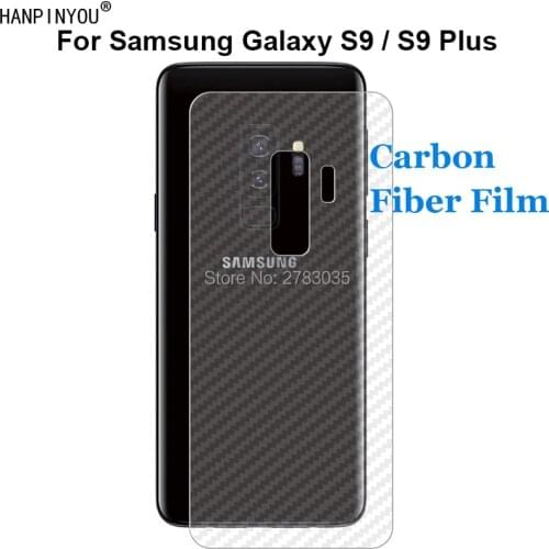 For Samsung Galaxy S9 Plus S9Plus Durable 3D Anti-fingerprint Carbon Fiber Back Film Rear Screen Protector-Not Tempered Glass