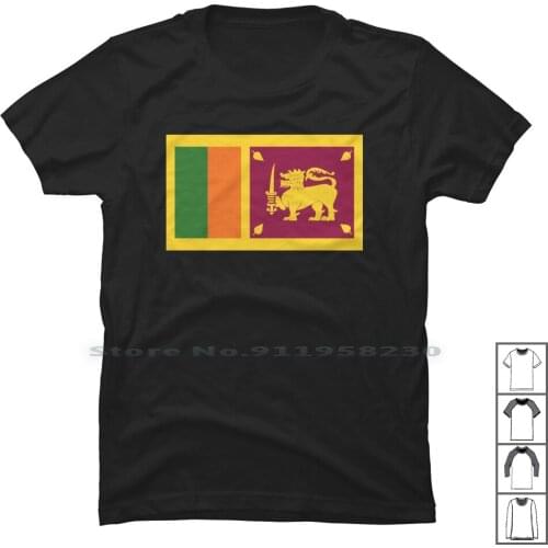 Sri Lanka T Shirt 100% Cotton Sri Lanka Patriot Country Symbol Print Riot Land Flag Asia Try Symbol