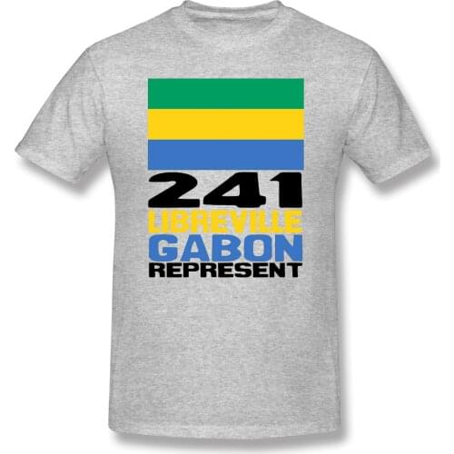 Libreville, Gabon, Represent Mens Basic Short Sleeve T-Shirt Funny R330 Tees Eur Size
