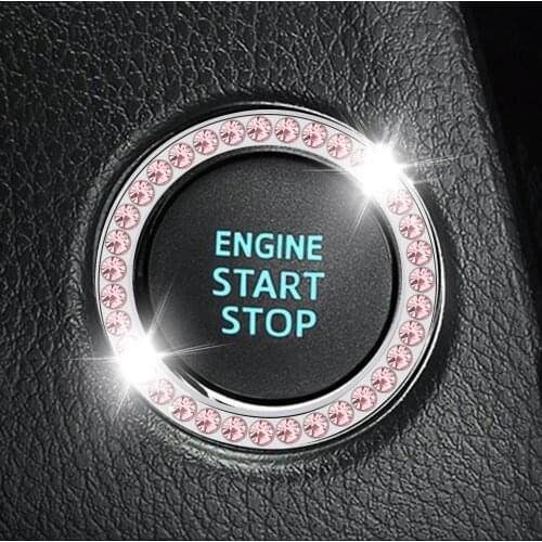 Car Interior Engine Ignition Start Stop Switch Button Cover Trim Sticker Car Interior Accessories for BMW Honda Toyota Nissan