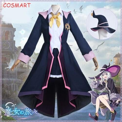 Anime Wandering Witch: The Journey of Elaina Cosplay Costume Uniform Dress Suit Halloween Party Outfit For Women Girls 2020 NEW