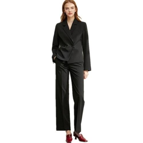 Suits womens suits womens double-breasted suit 2 pieces jacket pants female fashion loose casual professional suit custom made