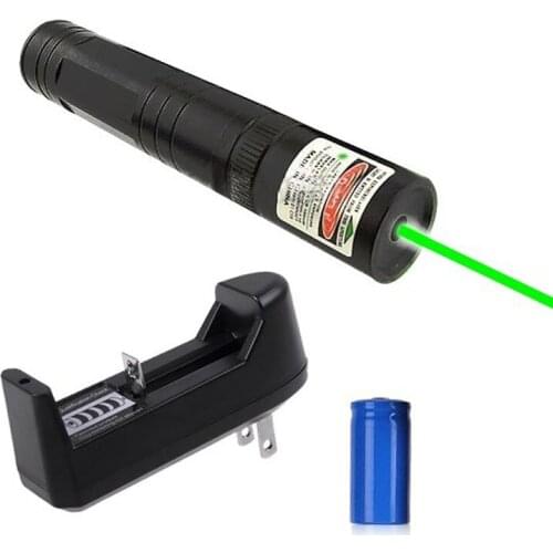 Hot Sale Laser Pointer Pen 3in1 5mw 532nm Green Laser Pointer Pen Lazer Beam Light + 16340 Battery + Charger