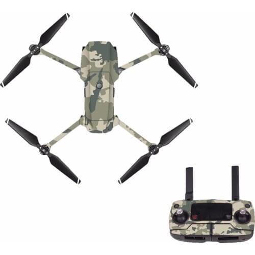 [M0018] Camouflage for DJI Mavic Pro Decal Skin Sticker Drone Body + Remote Controller + 3 Battery Protection Film Cover